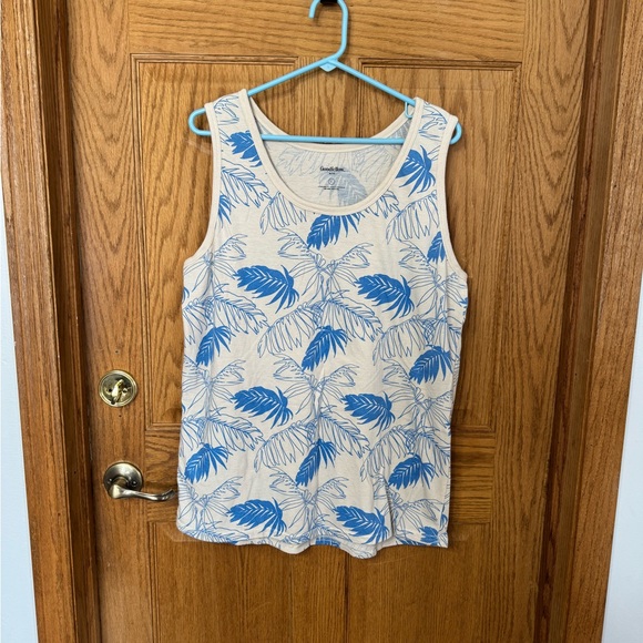 Goodfellow & Co Men's Yellow and Blue Leaf Print Shirts - Picture 2 of 7